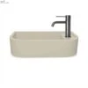 Loop 02 Basin - Overflow - Wall Hung Sand -HERA Bathware Sales loop 02 basin overflow wall hung sandblackno tap holenood co 535242