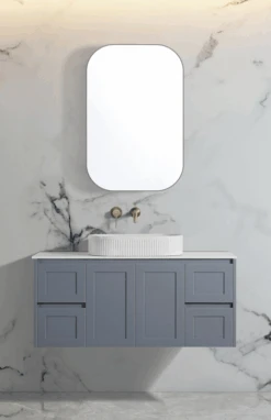 Lori Wall Hung Vanity Single Bowl - 1200mm -HERA Bathware Sales lori wall hung vanity single bowl 1200mmmatte greyvanitiessunny group 177022