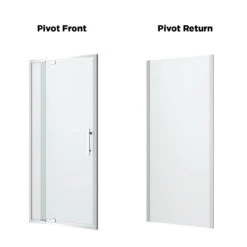 Louve Square Pivot Shower Screen | Oceano -HERA Bathware Sales louve square pivot shower screen oceano820mm 750 810matte blackshower screenoceano 376247