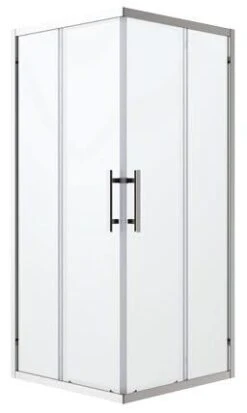 Louve Square Slider Corner Entry Shower Screen | Oceano