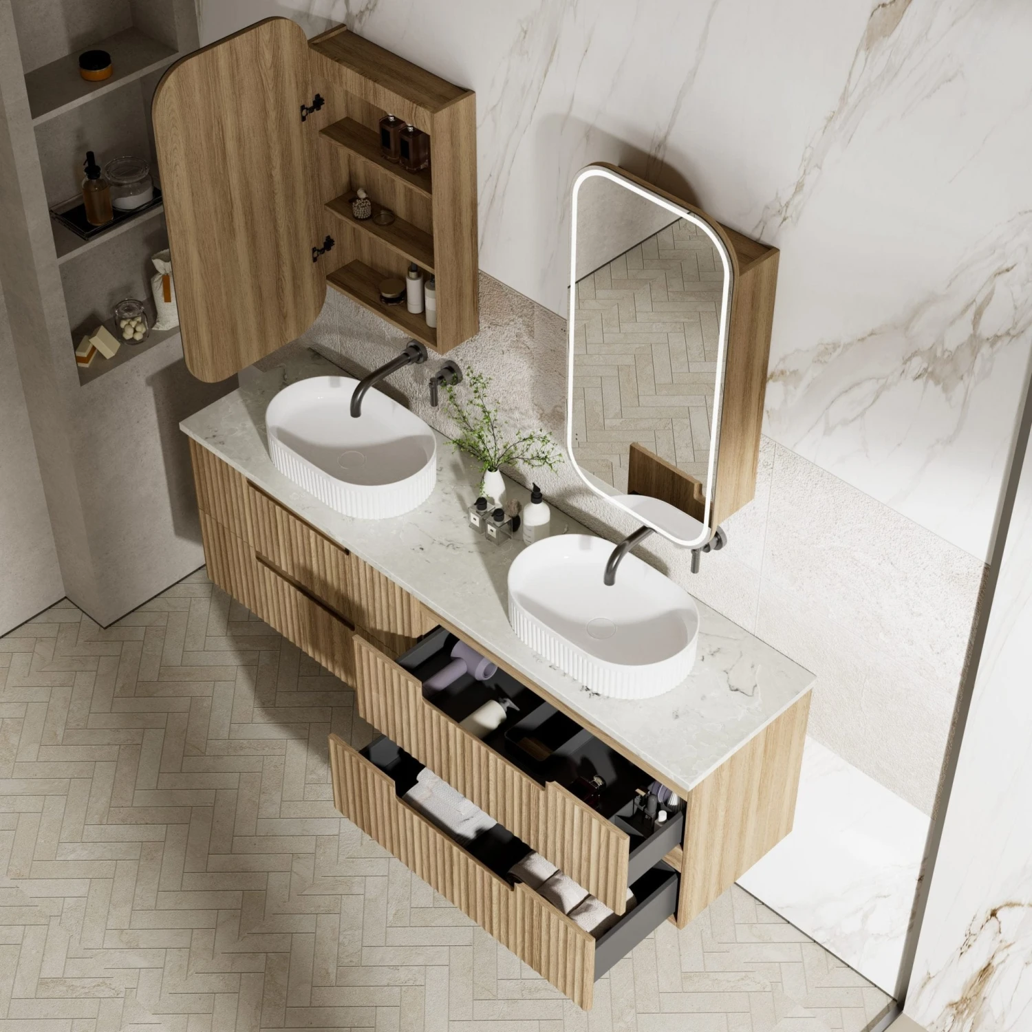 Lovina Tier Wall Hung Vanity 600-1800mm | Aulic Lovina Tier Wall Hung Vanity 600-1800mm | Aulic -HERA Bathware Sales lovina tier wall hung vanity 600 1800mm auliccabinet only600mmvanitiesaulic 490461