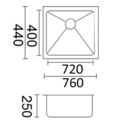 Luminare Single Bowl Stainless Steel Laundry / Kitchen Sink | Bella Vista -HERA Bathware Sales luminare single bowl stainless steel laundry kitchen sink bella vistastainless steelbrushed nickel760x440mmkitchen sinkbella vista 583199