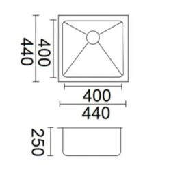 Luminare Single Bowl Stainless Steel Laundry / Kitchen Sink | Bella Vista -HERA Bathware Sales luminare single bowl stainless steel laundry kitchen sink bella vistastainless steelbrushed nickel760x440mmkitchen sinkbella vista 828307