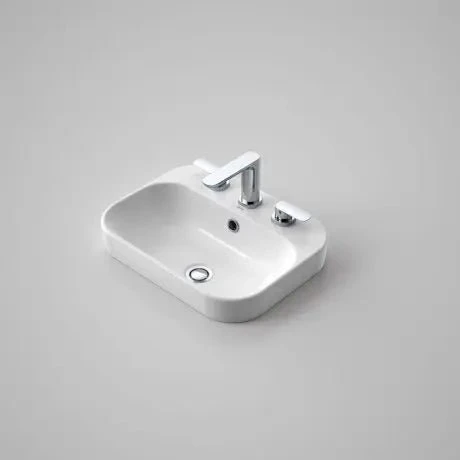LUNA INSET BASIN LUNA INSET BASIN -HERA Bathware Sales luna inset basinwhitethree tap holesbasincaroma 550711