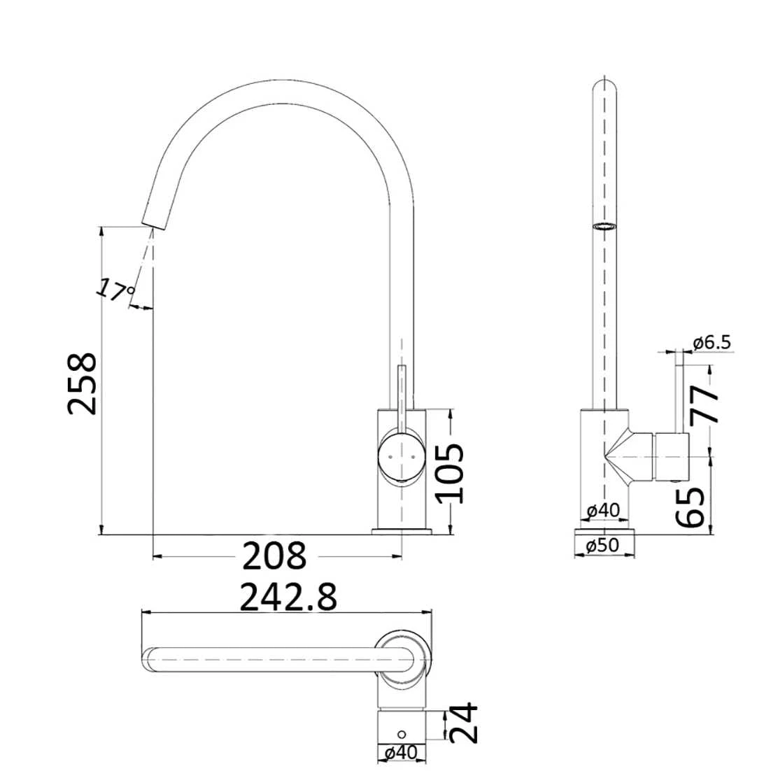 LUNA Kitchen Mixer - Brushed Nickel LUNA Kitchen Mixer - Brushed Nickel -HERA Bathware Sales luna kitchen mixer brushed nickelbrushed nickelkitchen mixerbella vista 304621