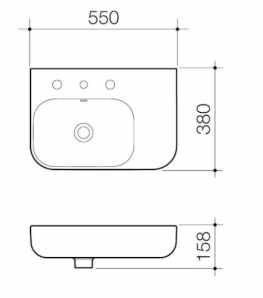 LUNA Shelf Wall Basin | CAROMA LUNA Shelf Wall Basin | CAROMA -HERA Bathware Sales luna shelf wall basin caroma3 holesbasincaroma 110653