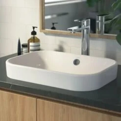 LUNA Tall Basin Mixer | CAROMA -HERA Bathware Sales luna tall basin mixer caromabrushed brasstall basin mixercaroma 791577