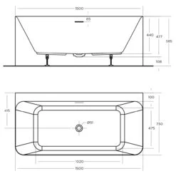 Lunus Bath Tub Back To Wall | Oceano 10 Lunus Bath Tub Back To Wall | Oceano -HERA Bathware Sales lunus bath tub back to wall oceanoback to wall1500mmbathtuboceano 257817