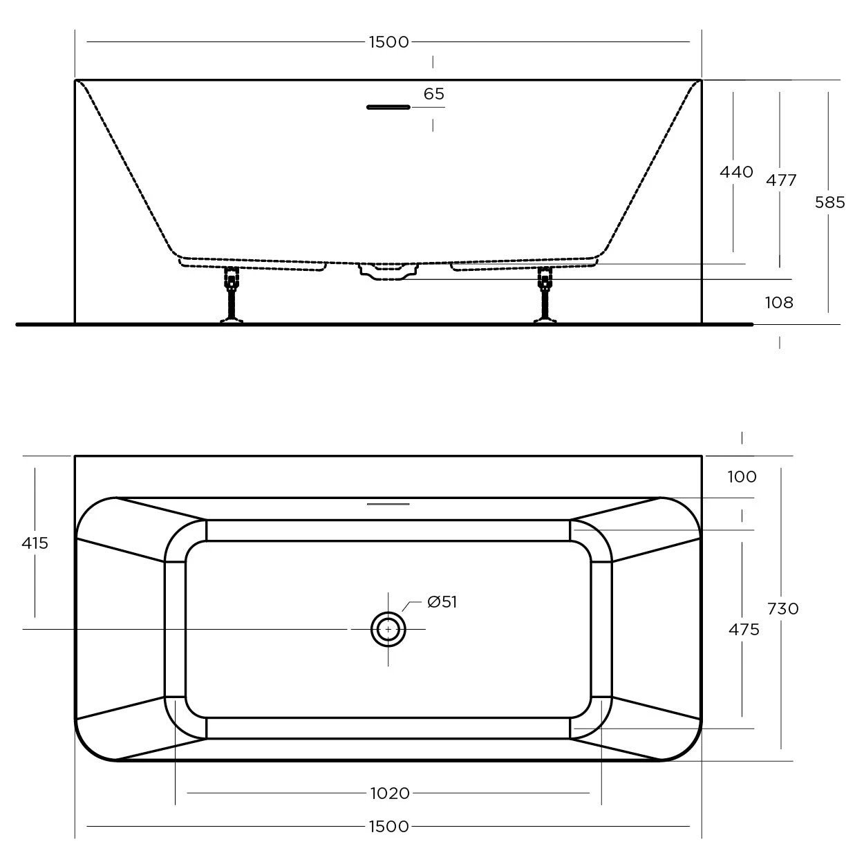 Lunus Bath Tub Back to Wall | Oceano Lunus Bath Tub Back To Wall | Oceano -HERA Bathware Sales lunus bath tub back to wall oceanoback to wall1500mmbathtuboceano 257817