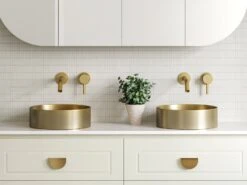 Luxe Basin 360mm -HERA Bathware Sales luxe basin 360mmbrushed goldtimberline 148697