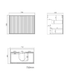 Marlo 600-1500mm Satin Black Wall Hung Vanity -HERA Bathware Sales marlo 600 1500mm satin black wall hung vanityceramic top600mmvanitiesotti 643575