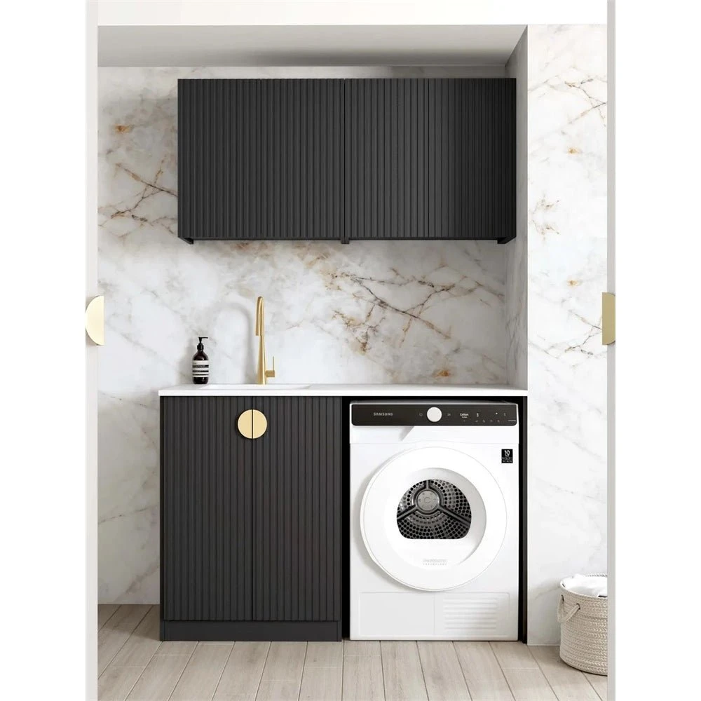 Marlo Black Laundry Kit | 1305*600*2100mm Marlo Black Laundry Kit | 1305*600*2100mm -HERA Bathware Sales marlo black laundry kit 13056002100mm1305 amatte blacklaundry cabinetotti 900870
