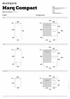 Marq Compact | 600mm Wall Hung Vanity -HERA Bathware Sales marq compact 600mm wall hung vanitycasa ceramic 1 tap holevanitiesmarquis 929413