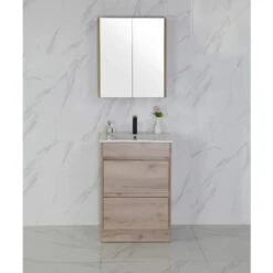 Max Timber Look Free Standing Vanity 600mm