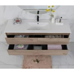 Max Timber Look Wall Hung Vanity 600mm 9 Max Timber Look Wall Hung Vanity 600mm -HERA Bathware Sales max timber look wall hung vanity 600mmvanitiesaulic 759402
