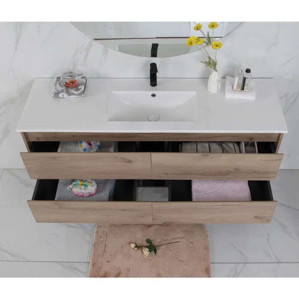 Max Timber Look Wall Hung Vanity 600mm Max Timber Look Wall Hung Vanity 600mm -HERA Bathware Sales max timber look wall hung vanity 600mmvanitiesaulic 759402