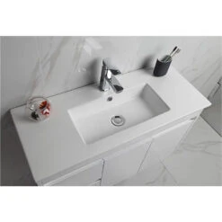 Maya Gloss White Wall Hung 360mm Depth Vanity 600mm 750mm 900mm -HERA Bathware Sales maya gloss white wall hung 360mm depth vanity 600mm 750mm 900mmceramic top600mmvanitiesaulic 227308