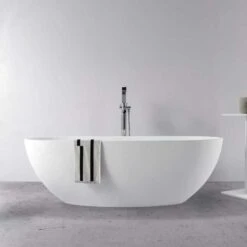 Maya Solid Surface Freestanding Bathtub | Fifth Avenue