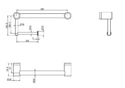 Mecca Care 25mm Grab Rail With Toilet Roll Holder 300mm -HERA Bathware Sales mecca care 25mm grab rail with toilet roll holder 300mmgun metaltoilet roll holdernero tapware 742292