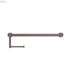 Mecca Care 25mm Grab Rail With Toilet Roll Holder 450mm -HERA Bathware Sales mecca care 25mm grab rail with toilet roll holder 450mmbrushed bronzetoilet roll holdernero tapware 479147