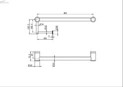 Mecca Care 25mm Grab Rail With Toilet Roll Holder 450mm -HERA Bathware Sales mecca care 25mm grab rail with toilet roll holder 450mmbrushed nickeltoilet roll holdernero tapware 283201