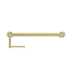 Mecca Care 32mm Grab Rail With Toilet Roll Holder 450mm 14 Mecca Care 32mm Grab Rail With Toilet Roll Holder 450mm -HERA Bathware Sales mecca care 32mm grab rail with toilet roll holder 450mmbrushed goldtoilet roll holdernero tapware 323318