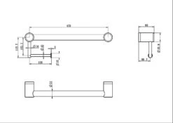 Mecca Care 32mm Grab Rail With Toilet Roll Holder 450mm 12 Mecca Care 32mm Grab Rail With Toilet Roll Holder 450mm -HERA Bathware Sales mecca care 32mm grab rail with toilet roll holder 450mmgun metaltoilet roll holdernero tapware 141329