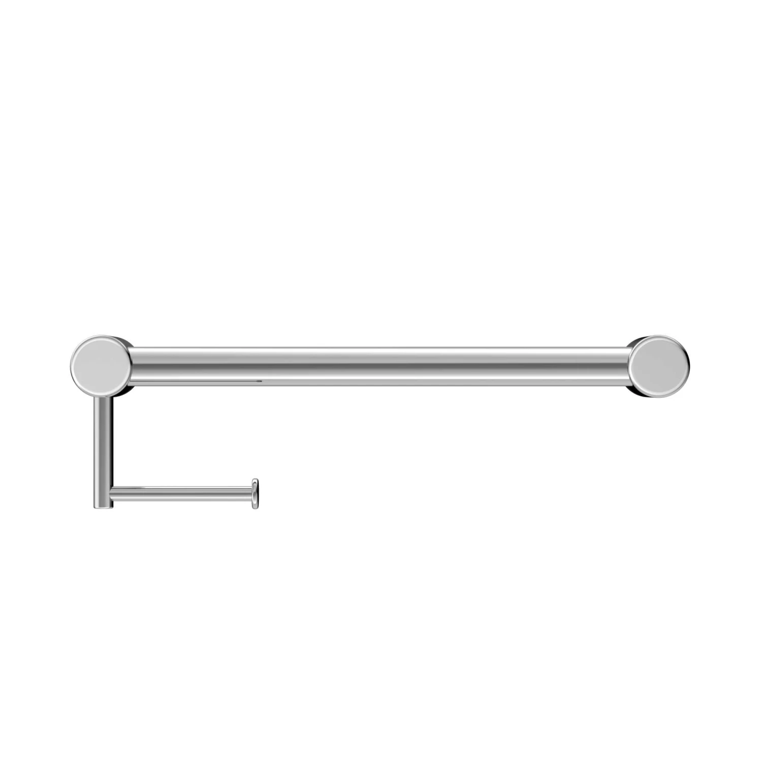 Mecca Care 32mm Grab Rail with Toilet Roll Holder 450mm Mecca Care 32mm Grab Rail With Toilet Roll Holder 450mm -HERA Bathware Sales mecca care 32mm grab rail with toilet roll holder 450mmmatte blacktoilet roll holdernero tapware 918461