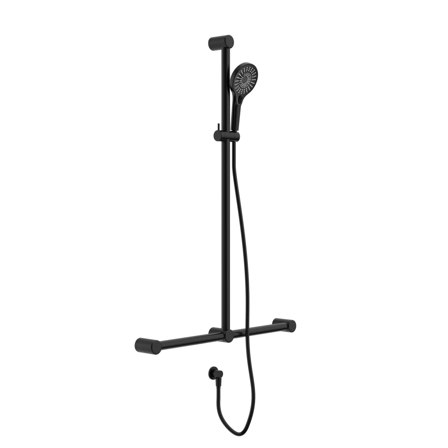Mecca Care 32mm T Bar Grab Rail and Adjustable Shower Set 1100x750mm Mecca Care 32mm T Bar Grab Rail And Adjustable Shower Set 1100x750mm -HERA Bathware Sales mecca care 32mm t bar grab rail and adjustable shower set 1100x750mmchromeshower railsnero tapware 497483