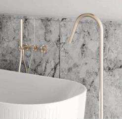 MECCA Floor Mount Bath Spout Only -HERA Bathware Sales mecca floor mount bath spout onlymatte whitefloor bath mixernero tapware 942420