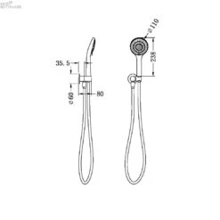 MECCA Hand Shower Bracket With Air Shower 8 MECCA Hand Shower Bracket With Air Shower -HERA Bathware Sales mecca hand shower bracket with air showermatte whitehand showernero tapware 918356