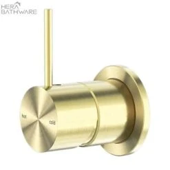 MECCA Shower Mixer Handle Up -HERA Bathware Sales mecca shower mixer handle up60mmbrushed goldshower mixernero tapware 266144