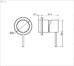 MECCA Shower Mixer Trim Kits Only -HERA Bathware Sales mecca shower mixer trim kits only80mmmatte blackshower mixernero tapware 289857