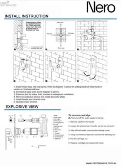 MECCA Shower Mixer With Diverter Separate 12 MECCA Shower Mixer With Diverter Separate -HERA Bathware Sales mecca shower mixer with diverter separatebrushed bronzeshower mixernero tapware 448394