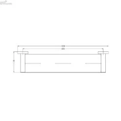 MECCA Shower Shelf -HERA Bathware Sales mecca shower shelfchromeshower shelfnero tapware 197813