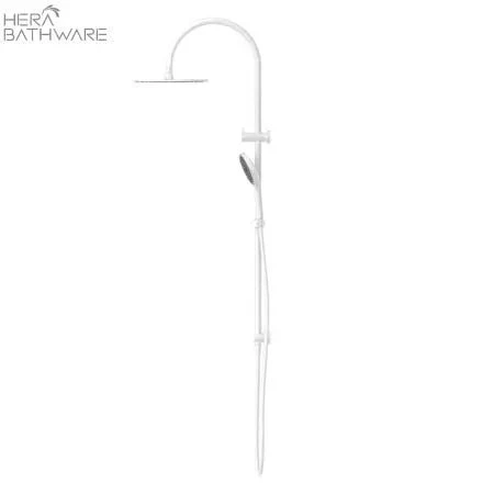 Mecca Twin Shower with Air shower II Mecca Twin Shower With Air Shower II -HERA Bathware Sales mecca twin shower with air shower iimatte whiteshower setnero tapware 123516