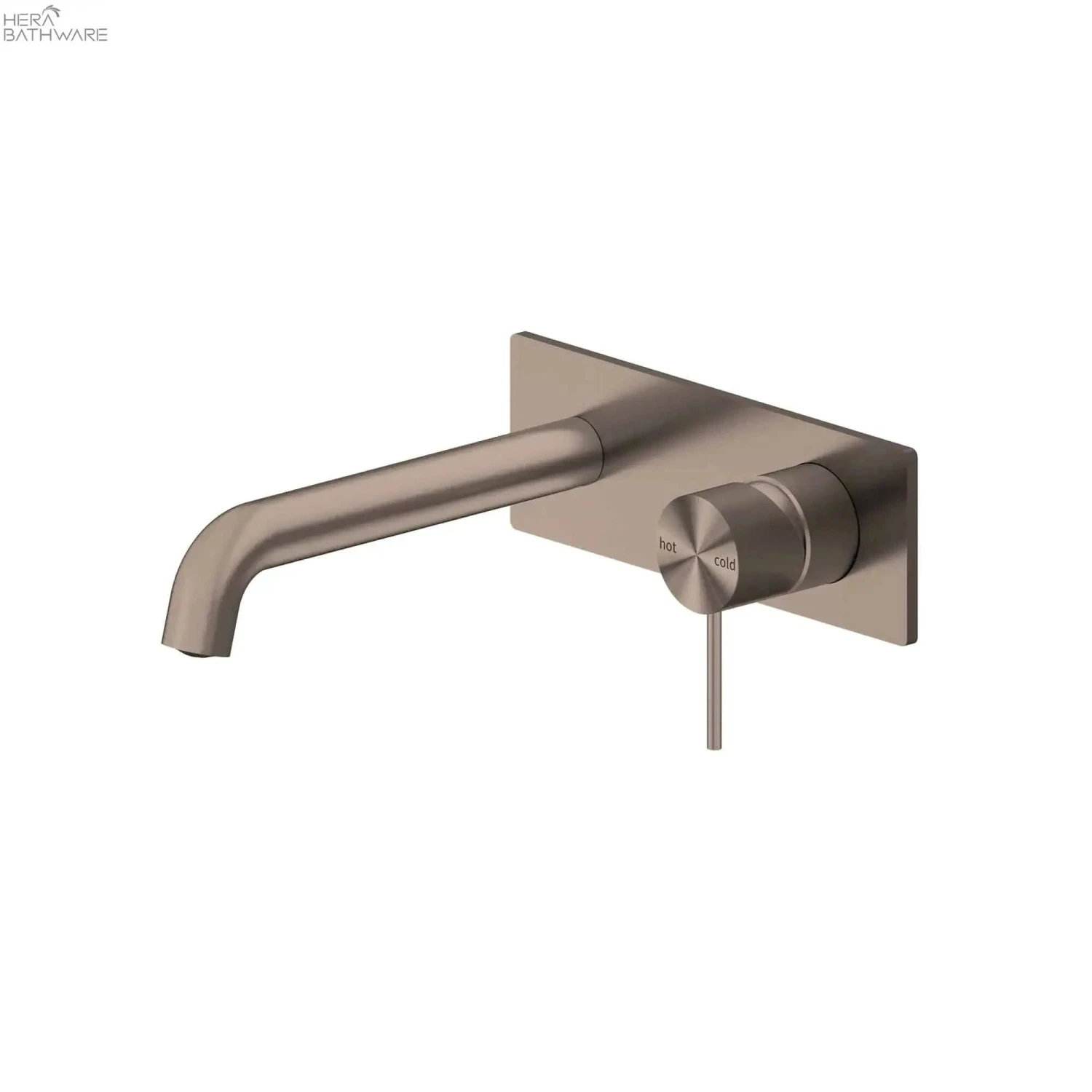 MECCA Wall Basin Mixer Spout 120-260mm MECCA Wall Basin Mixer Spout 120-260mm -HERA Bathware Sales mecca wall basin mixer spout 120 260mm120mmbrushed bronzewall basin mixernero tapware 627355