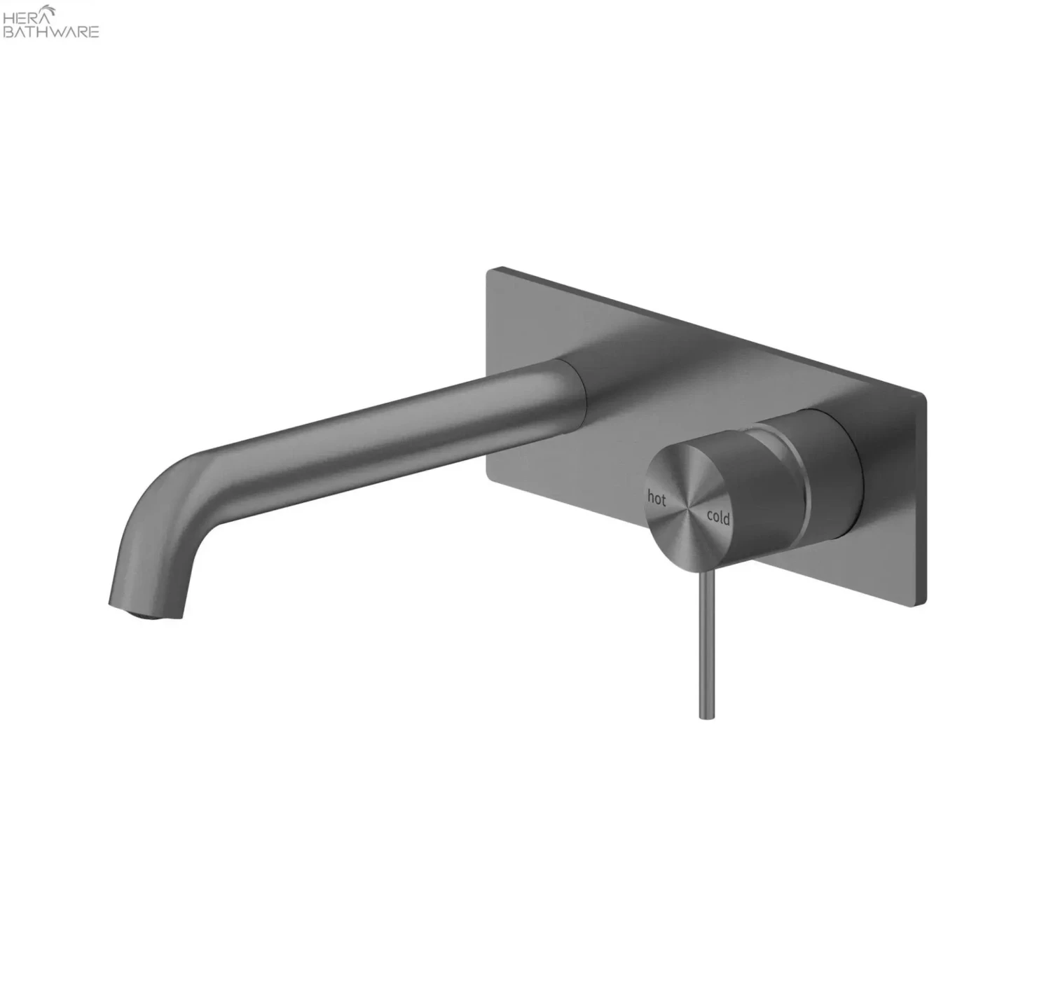MECCA Wall Basin Mixer Spout 120-260mm MECCA Wall Basin Mixer Spout 120-260mm -HERA Bathware Sales mecca wall basin mixer spout 120 260mm120mmgun metalwall basin mixernero tapware 106897