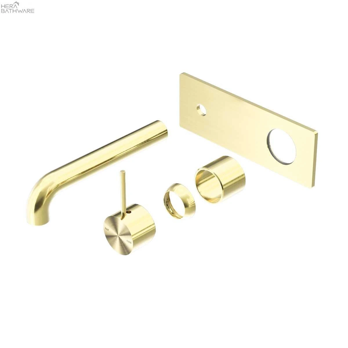 Mecca Wall Basin/Bath Mixer Handle-up Trim Kits Only Mecca Wall Basin/Bath Mixer Handle-up Trim Kits Only -HERA Bathware Sales mecca wall basinbath mixer handle up trim kits only120mmbrushed goldwall basin mixernero tapware 353415