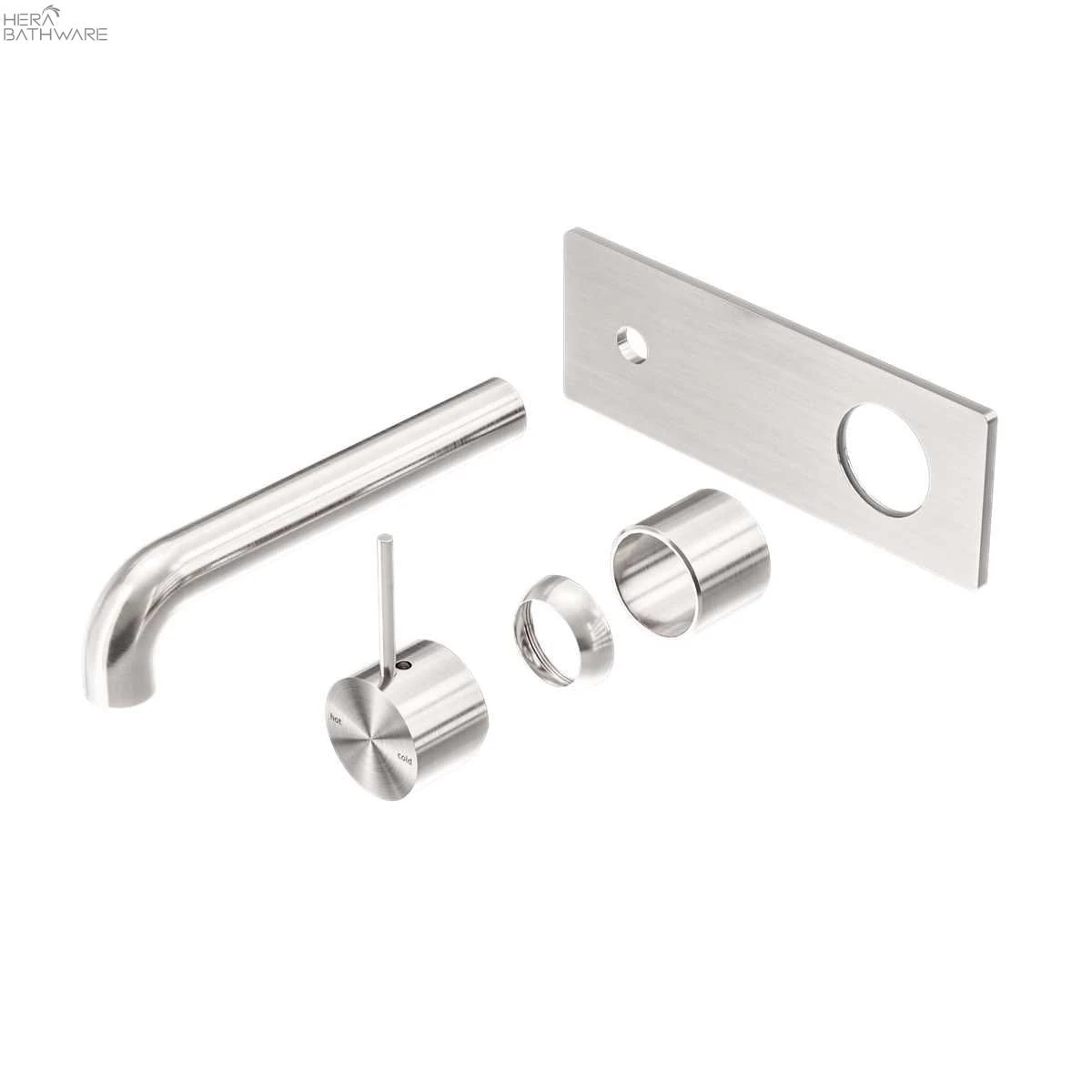 Mecca Wall Basin/Bath Mixer Handle-up Trim Kits Only Mecca Wall Basin/Bath Mixer Handle-up Trim Kits Only -HERA Bathware Sales mecca wall basinbath mixer handle up trim kits only120mmbrushed nickelwall basin mixernero tapware 528037