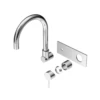 MECCA Wall Basin/Bath Mixer Swivel Spout Handle Down / Trim Kit Only -HERA Bathware Sales mecca wall basinbath mixer swivel spout handle down trim kit onlychrometrim kitsnero tapware 802620