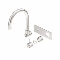 MECCA Wall Basin/Bath Mixer Swivel Spout Handle Up / Trim Kit Only 4 MECCA Wall Basin/Bath Mixer Swivel Spout Handle Up / Trim Kit Only -HERA Bathware Sales mecca wall basinbath mixer swivel spout handle up trim kit onlybrushed nickeltrim kitsnero tapware 629331