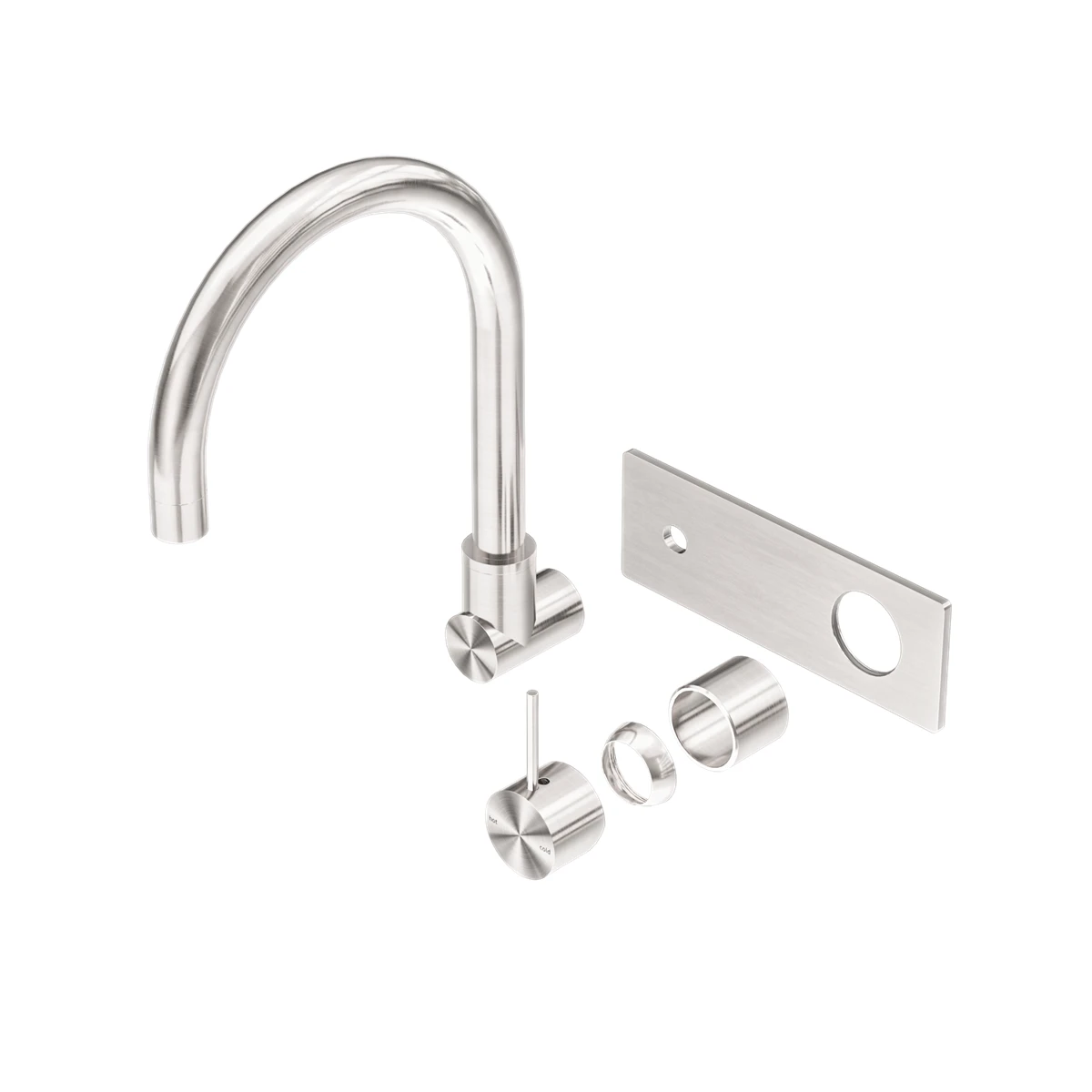 MECCA Wall Basin/Bath Mixer Swivel Spout Handle up / Trim Kit Only MECCA Wall Basin/Bath Mixer Swivel Spout Handle Up / Trim Kit Only -HERA Bathware Sales mecca wall basinbath mixer swivel spout handle up trim kit onlybrushed nickeltrim kitsnero tapware 629331