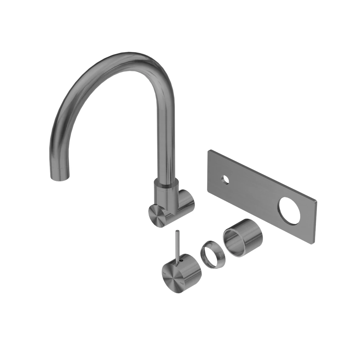 MECCA Wall Basin/Bath Mixer Swivel Spout Handle up / Trim Kit Only MECCA Wall Basin/Bath Mixer Swivel Spout Handle Up / Trim Kit Only -HERA Bathware Sales mecca wall basinbath mixer swivel spout handle up trim kit onlygun metaltrim kitsnero tapware 831809