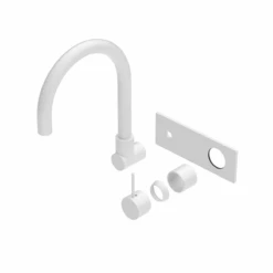 MECCA Wall Basin/Bath Mixer Swivel Spout Handle Up / Trim Kit Only 6 MECCA Wall Basin/Bath Mixer Swivel Spout Handle Up / Trim Kit Only -HERA Bathware Sales mecca wall basinbath mixer swivel spout handle up trim kit onlymatte whitetrim kitsnero tapware 362363