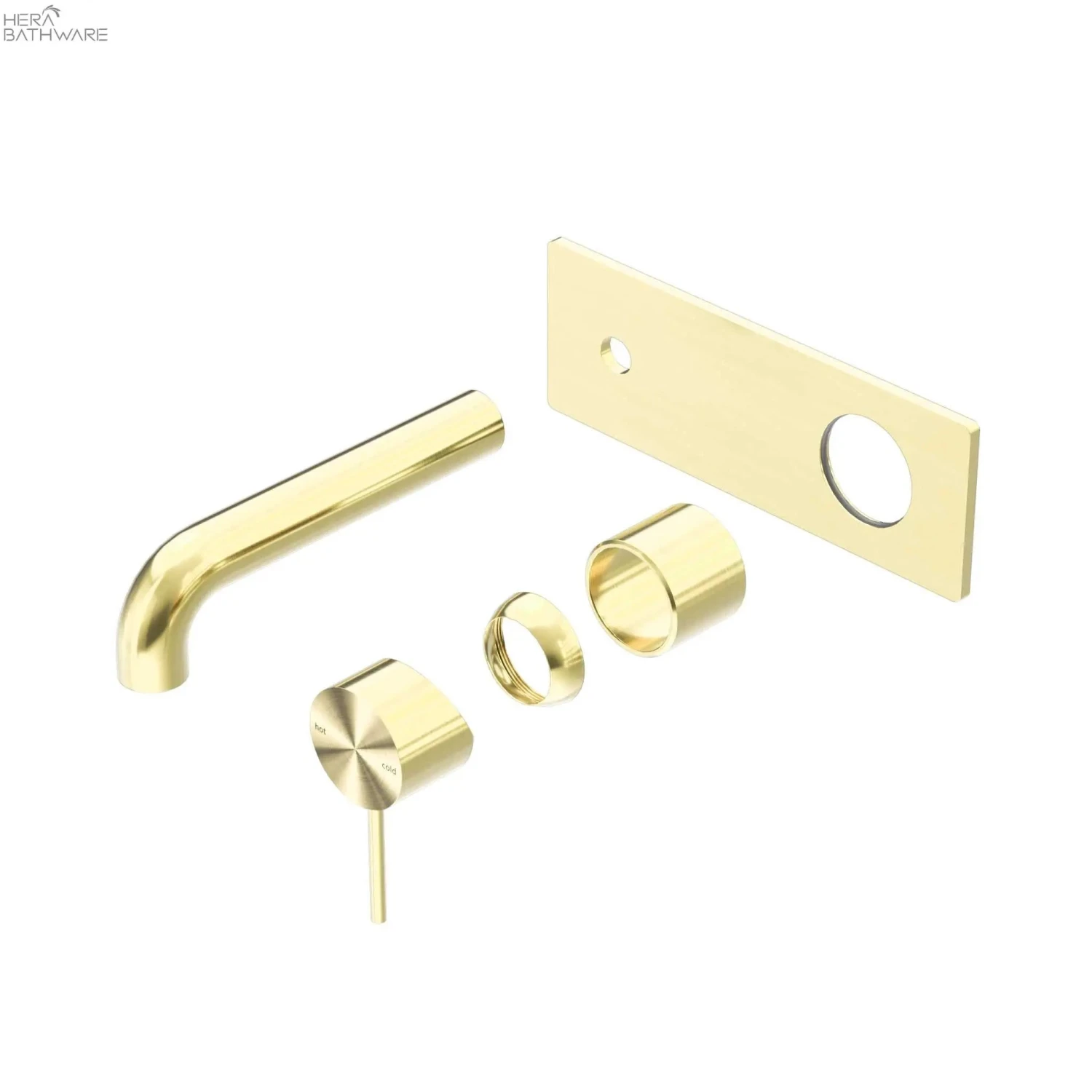 Mecca Wall Basin/Bath Mixer Trim Kits Only Mecca Wall Basin/Bath Mixer Trim Kits Only -HERA Bathware Sales mecca wall basinbath mixer trim kits only120mmbrushed goldwall basin mixernero tapware 396880
