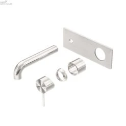 Mecca Wall Basin/Bath Mixer Trim Kits Only 4 Mecca Wall Basin/Bath Mixer Trim Kits Only -HERA Bathware Sales mecca wall basinbath mixer trim kits only120mmbrushed nickelwall basin mixernero tapware 365770