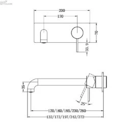 Mecca Wall Basin/Bath Mixer Trim Kits Only 5 Mecca Wall Basin/Bath Mixer Trim Kits Only -HERA Bathware Sales mecca wall basinbath mixer trim kits only120mmbrushed nickelwall basin mixernero tapware 485263