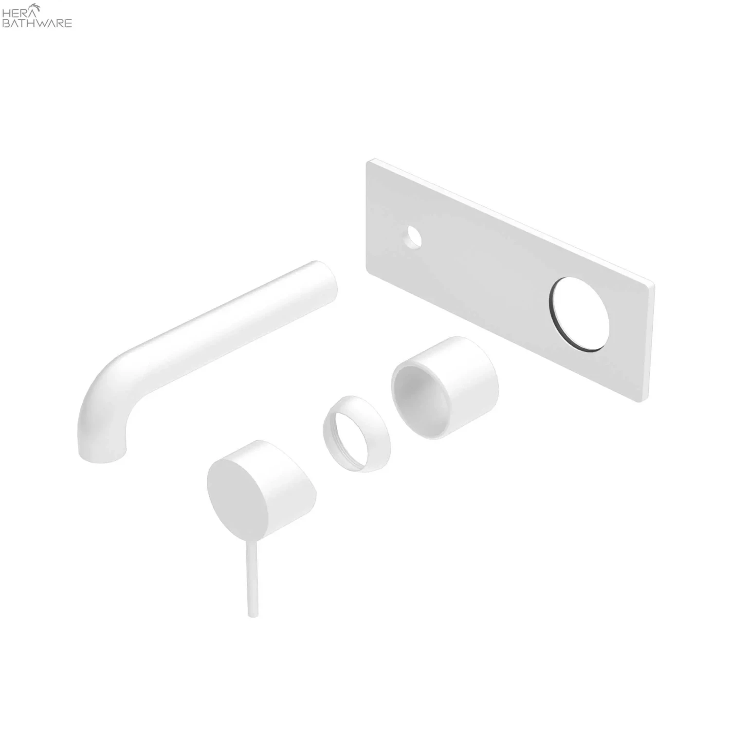 Mecca Wall Basin/Bath Mixer Trim Kits Only Mecca Wall Basin/Bath Mixer Trim Kits Only -HERA Bathware Sales mecca wall basinbath mixer trim kits only120mmmatte whitewall basin mixernero tapware 680573
