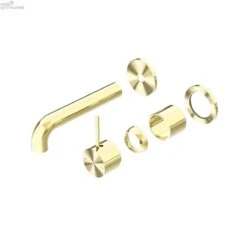Mecca Wall Basin/Bath Mixer With Seperate Plate Handle Up Trim Kits Only 5 Mecca Wall Basin/Bath Mixer With Seperate Plate Handle Up Trim Kits Only -HERA Bathware Sales mecca wall basinbath mixer with seperate plate handle up trim kits only120mmbrushed goldwall basin mixernero tapware 921997